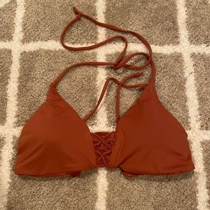 quint soul bikini top, size medium, tie neck and back